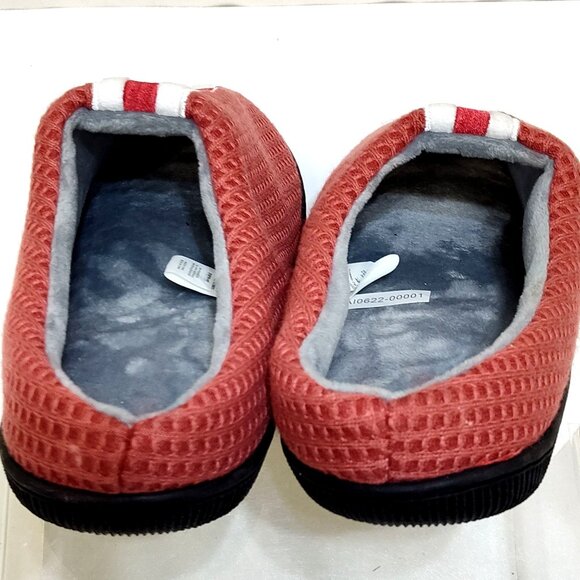 FOCO Oklahoma Sooners Team Stripe Memory Foam Slippers Faux Fur Men's L (11-12) - Picture 7 of 9